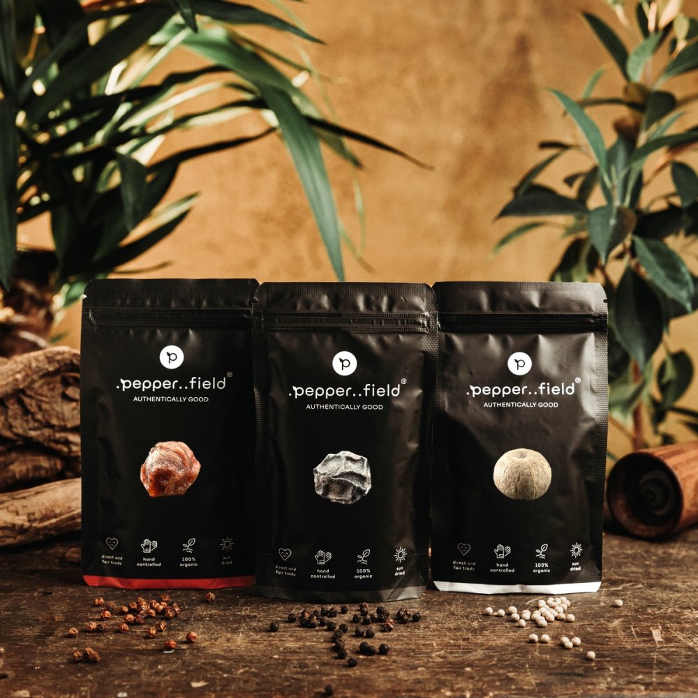 Poivre de Kampot noir, rouge et blanc (3× 50 g)