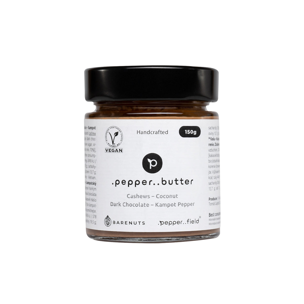 Beurre de noix de coco, chocolat noir et poivre de Kampot (150 g)