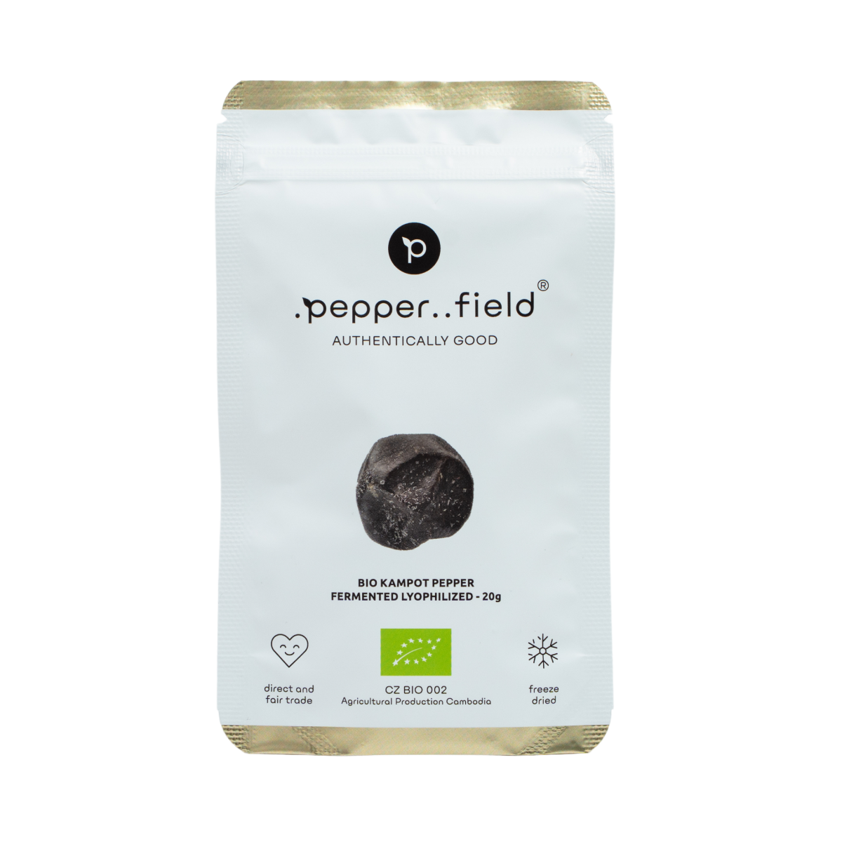 BIO Kampotský pepř fermentovaný, lyofilizovaný a solený - doypack 20g