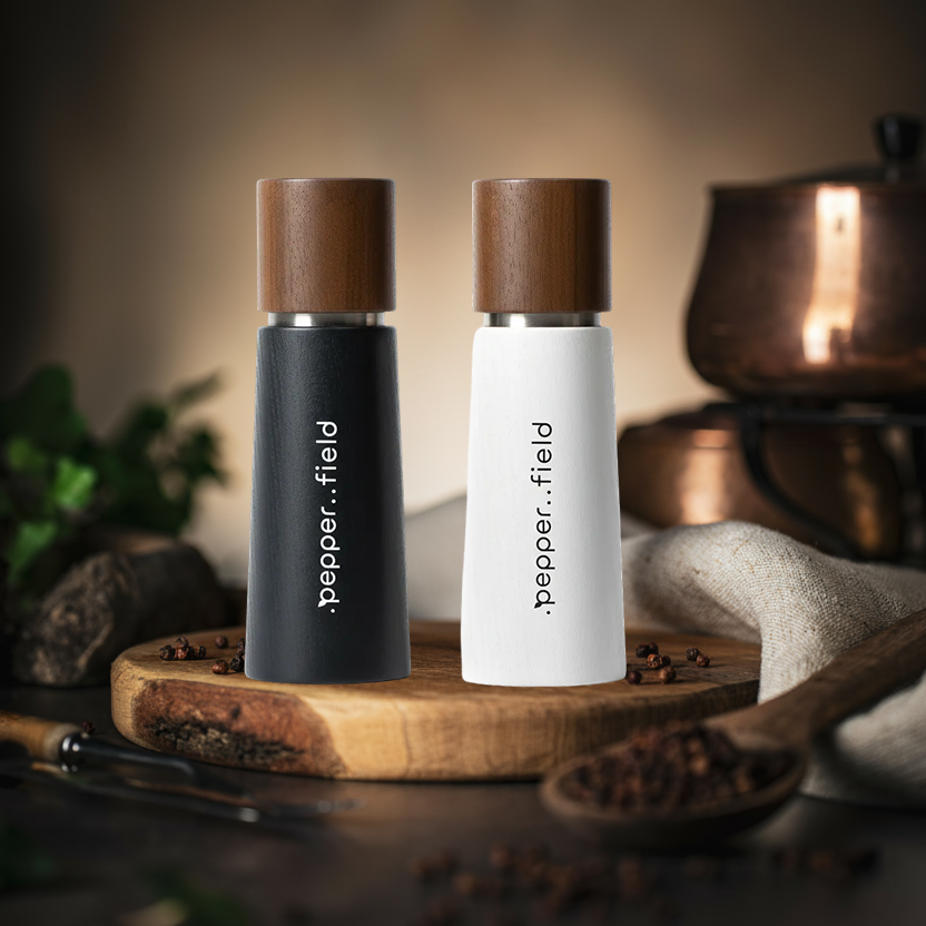 Grinder .pepper..field original for pepper and salt (white + dark gray) 